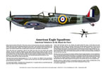 "Spitfire Mark V-American Eagle Squadron"-Ernie Boyette-World War II Art